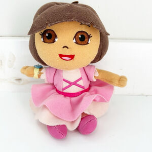 Small Vintage Dora the Explorer Plush Doll Pink Ballerina 2012 Nickelodeon